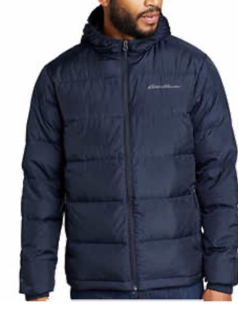 Eddie Bauer men’s wide channel hooded Down Jacket EB650 sz XXL